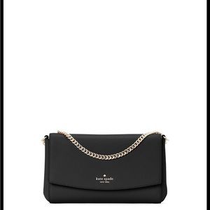 Kate Spade Laurel way Greer crossbody  black and silver with dust bag